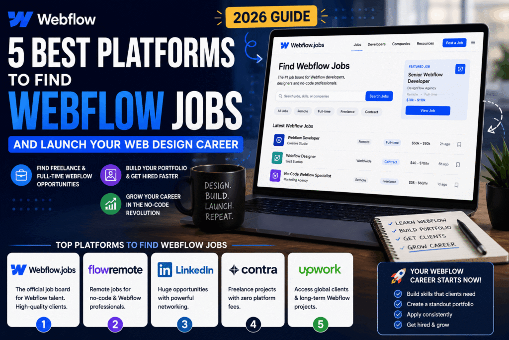 5 Best Platforms to Find Webflow Jobs and Launch Your Web Design Career
