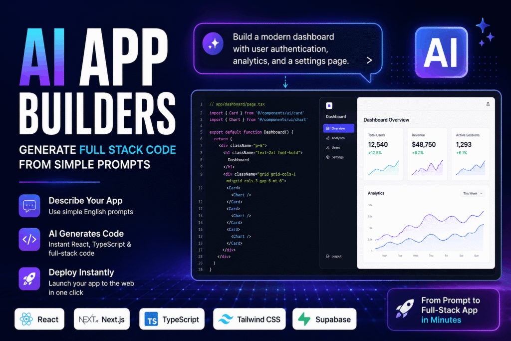 AI App Builders Generate Full Stack Code From Simple Prompts