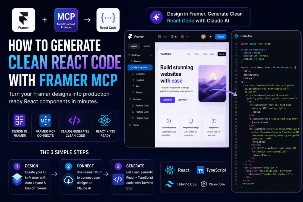How to Generate Clean React Code with Framer MCP