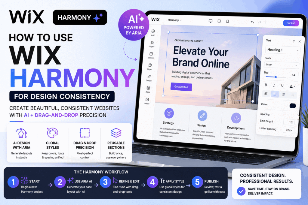 How to Use Wix Harmony for Design Consistency